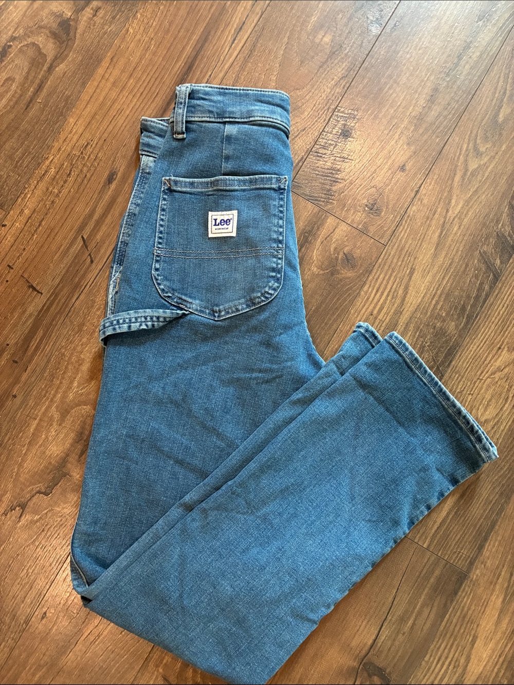 Lee Blue Carpenter Jeans with Back Patch